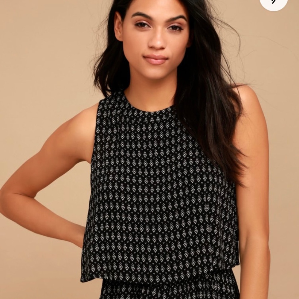 Worn 1x - Lulus black and white patterned romper